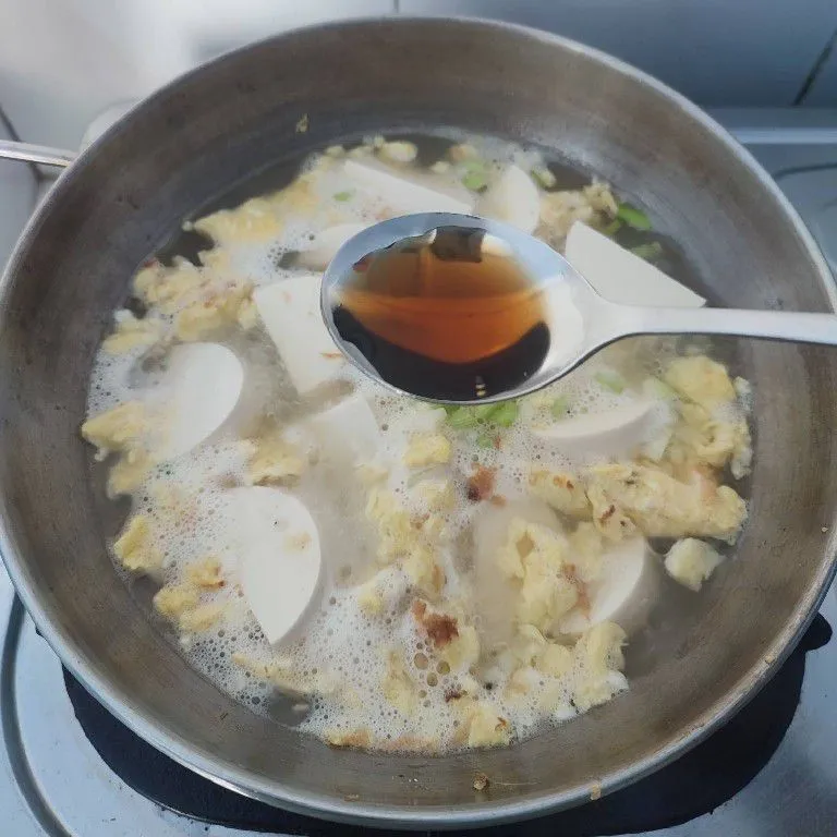 Step 5 Sup Tofu Telur Orak-arik