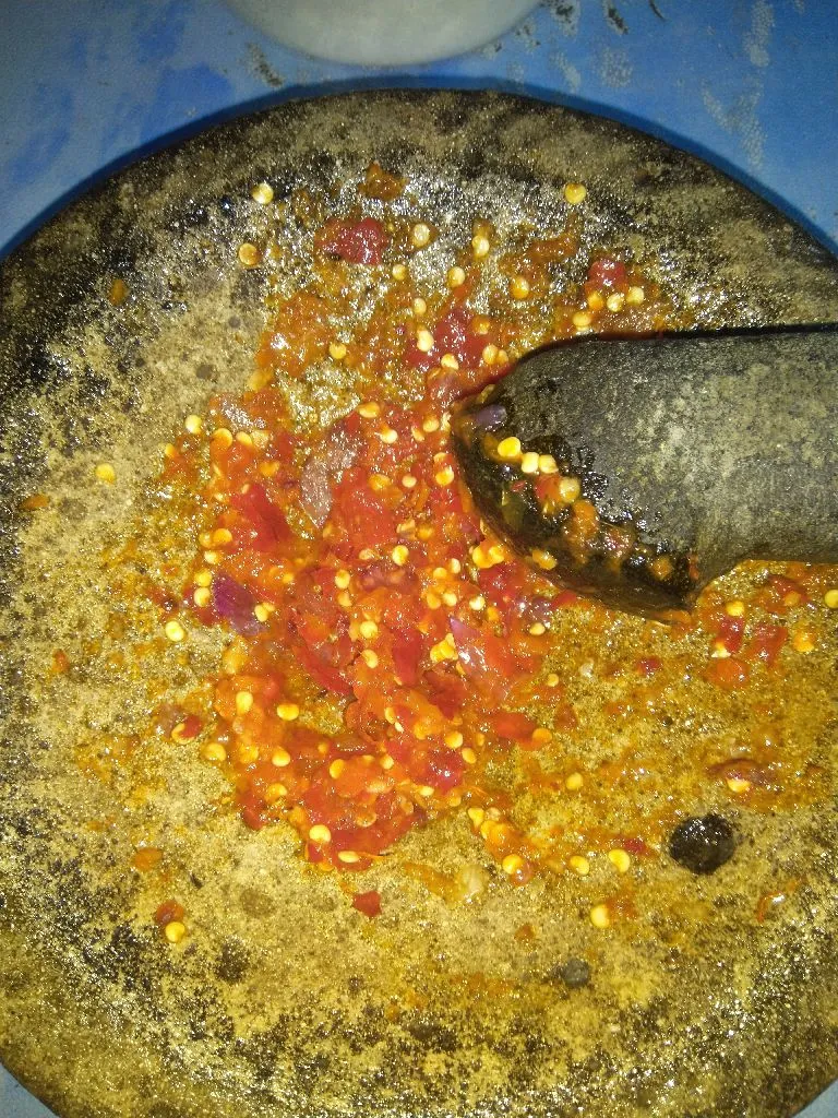 Step 3 Telur Dadar Geprek Sambal Bawang