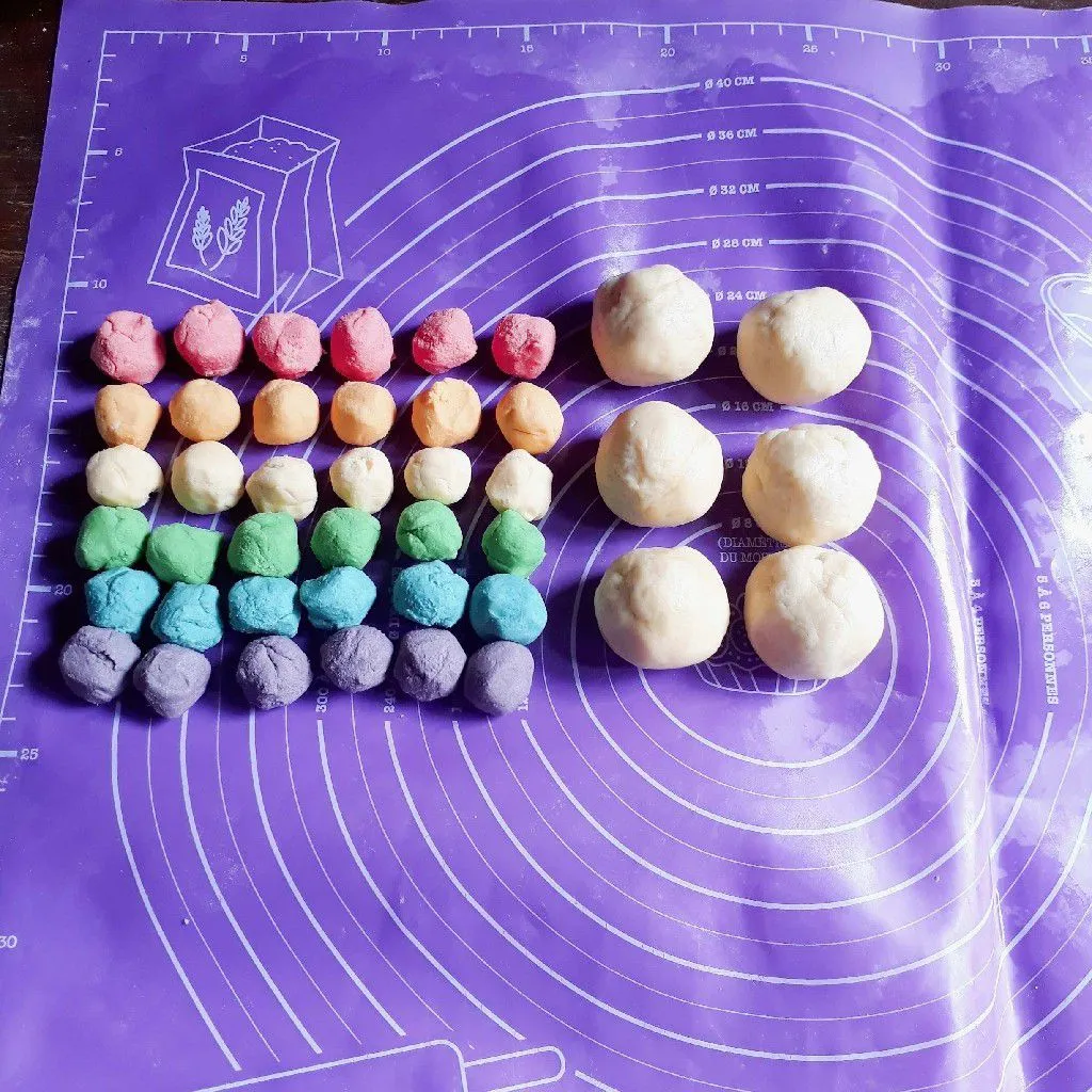 Step 6 Pia Pelangi Coklat Keju