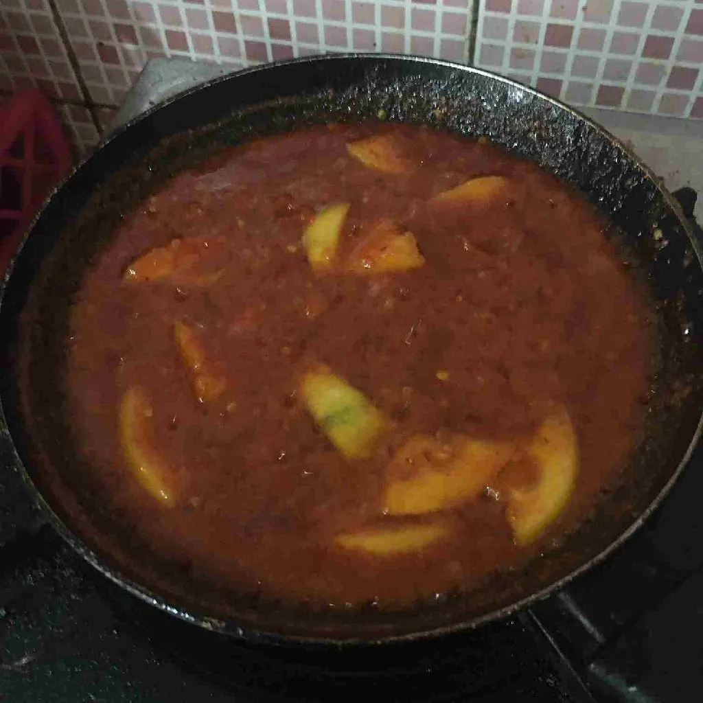 Step 5 Sambal Terong Asam/ asam rimbang