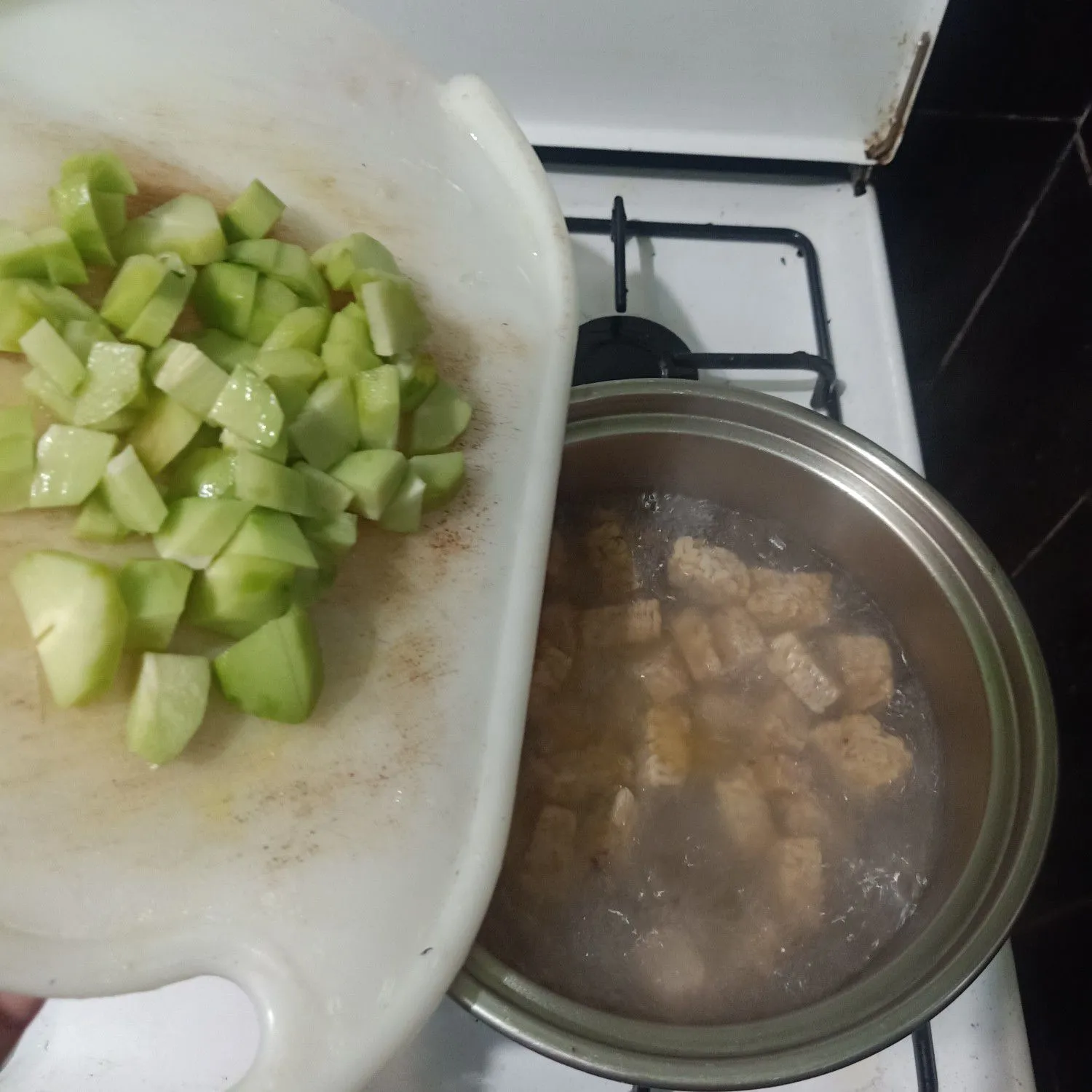 Step 4 Sayur lodeh jagung waluh tempe