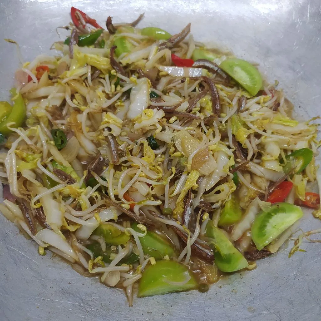 Step 6 Oseng Taoge Teri Sawi Putih
