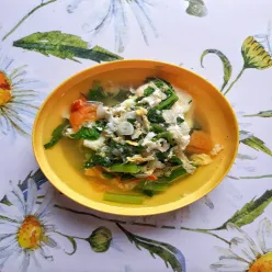 Sawi Rebus Telur