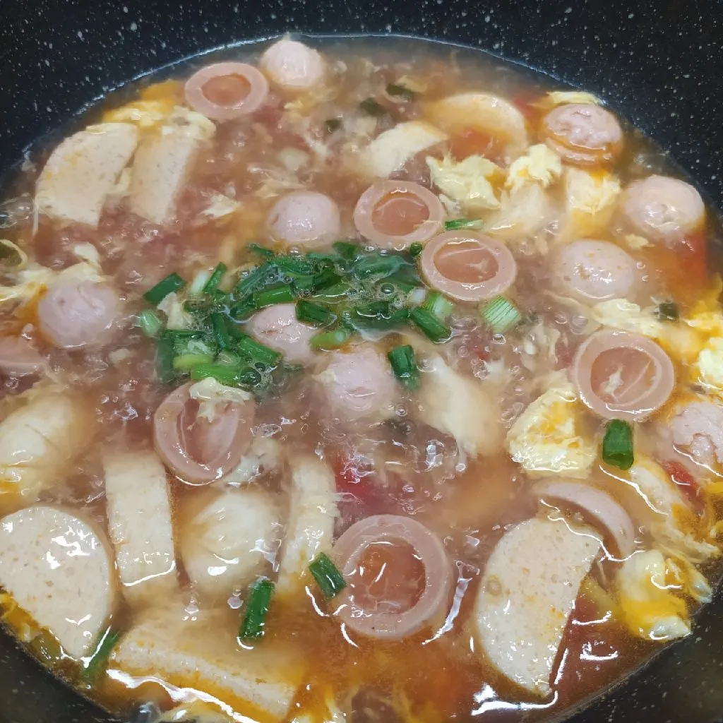 Step 7 Sup Tomat Tofu Sosis