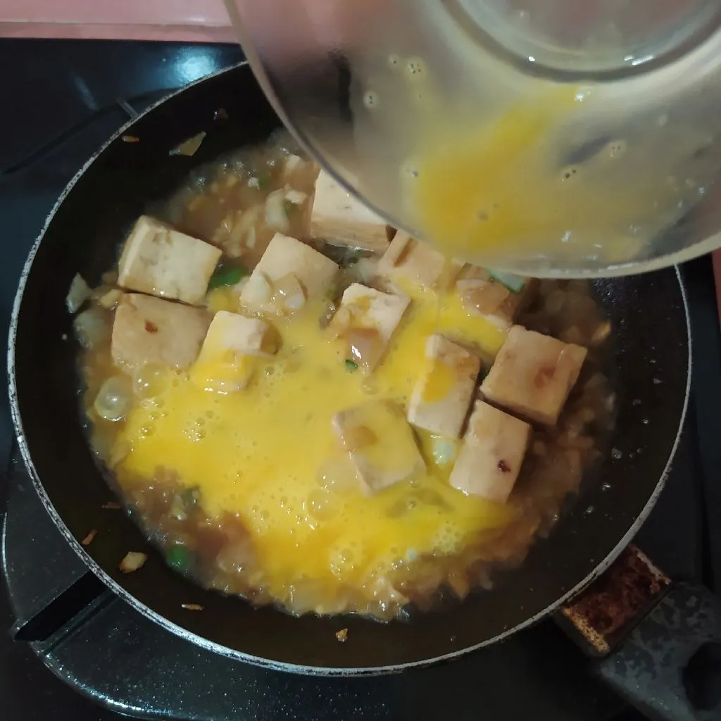 Step 5 Oyakodon Tofu