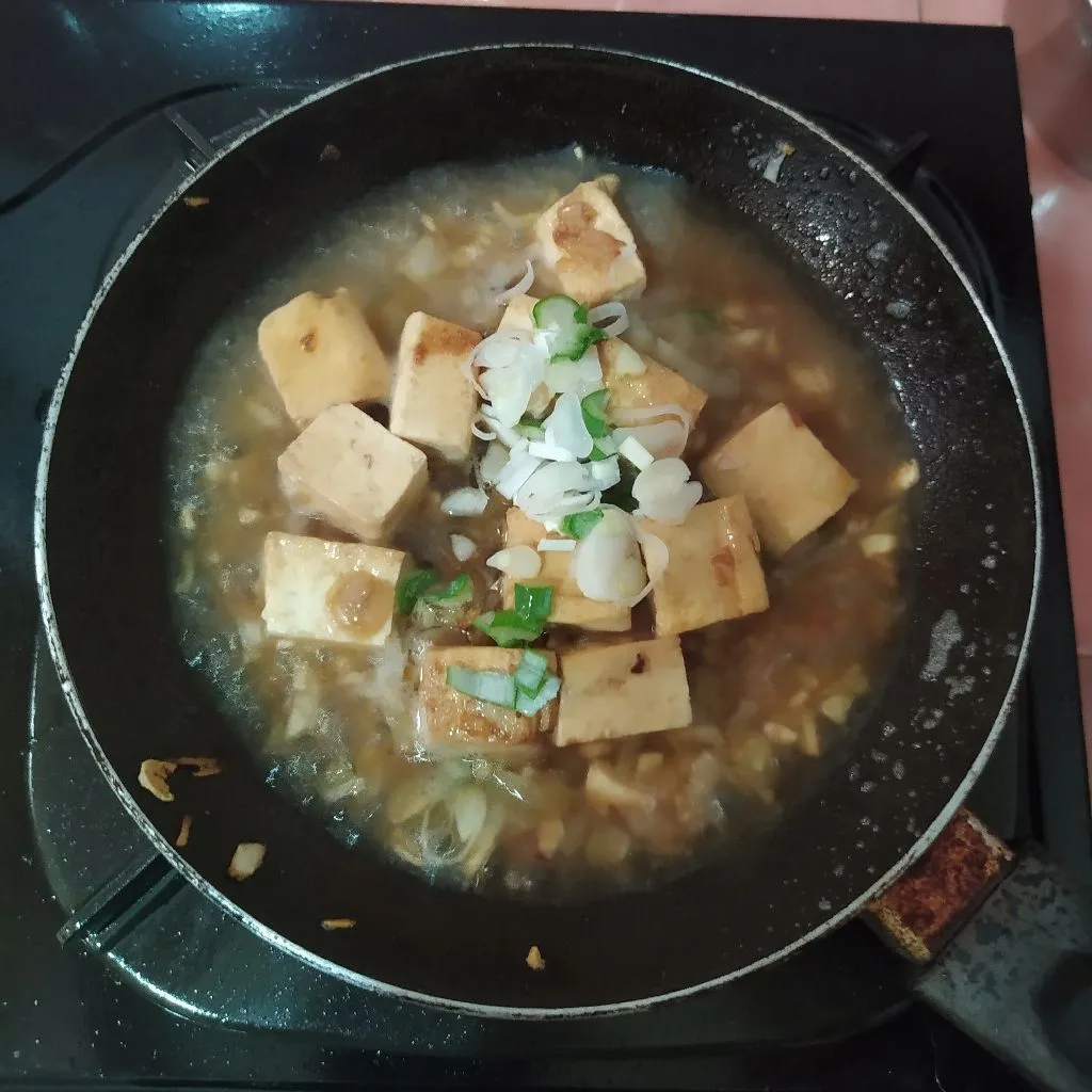 Step 4 Oyakodon Tofu