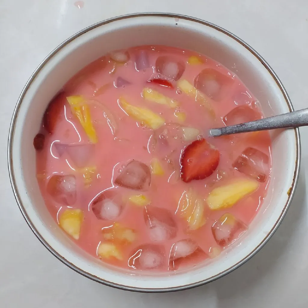 Step 4 Es Buah Susu Cocopandan