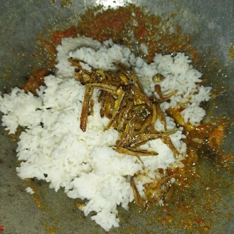 Step 3 Nasi Bakar Teri Pedas