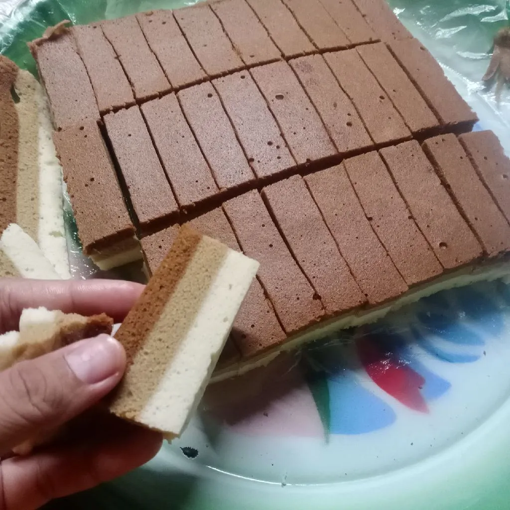 Step 8 Bolu Kukus Tiramisu Putih Telur