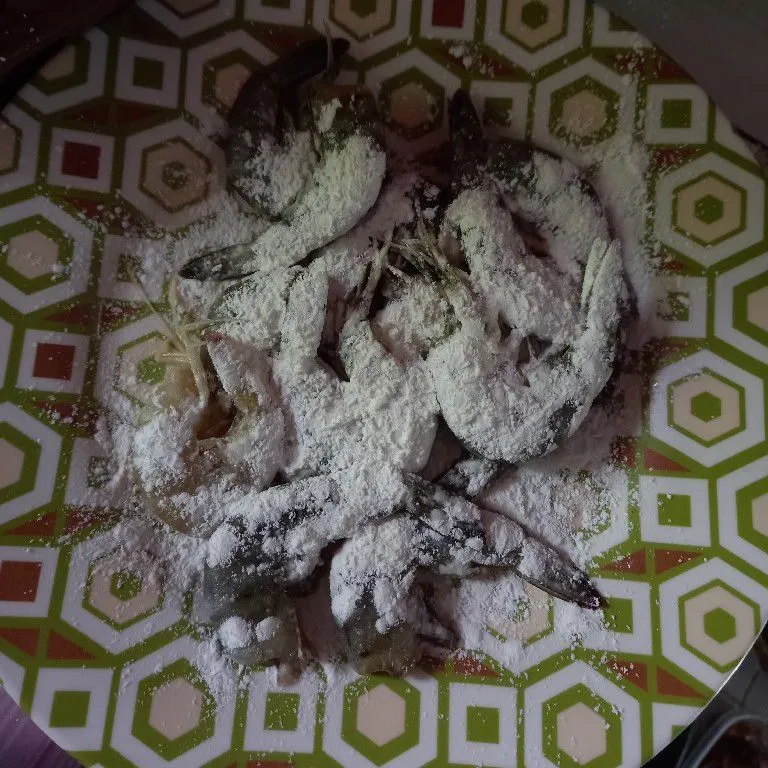 Step 2 Udang Krispi Saus Padang