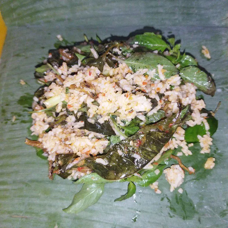 Step 5 Nasi Bakar Teri Pedas