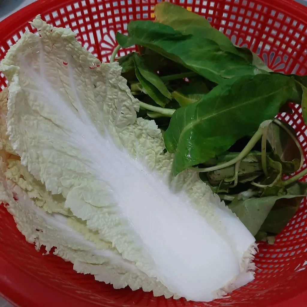 Step 2 Asem Jamur Kangkung Sawi Putih
