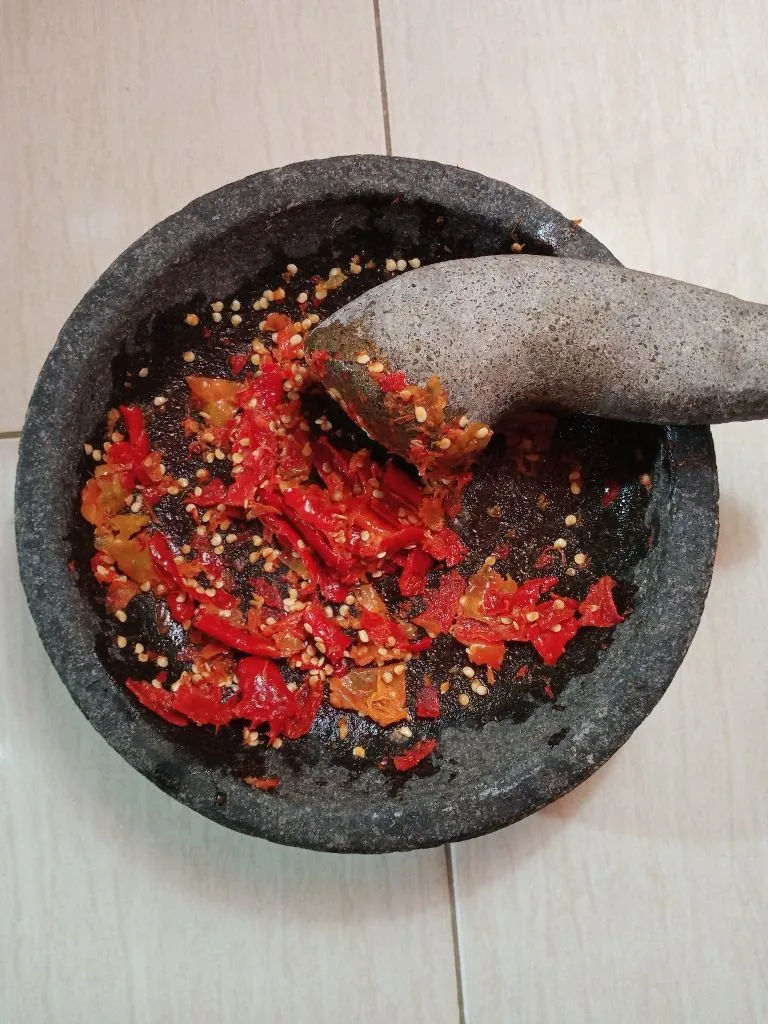 Step 3 hati masak kuah pedas