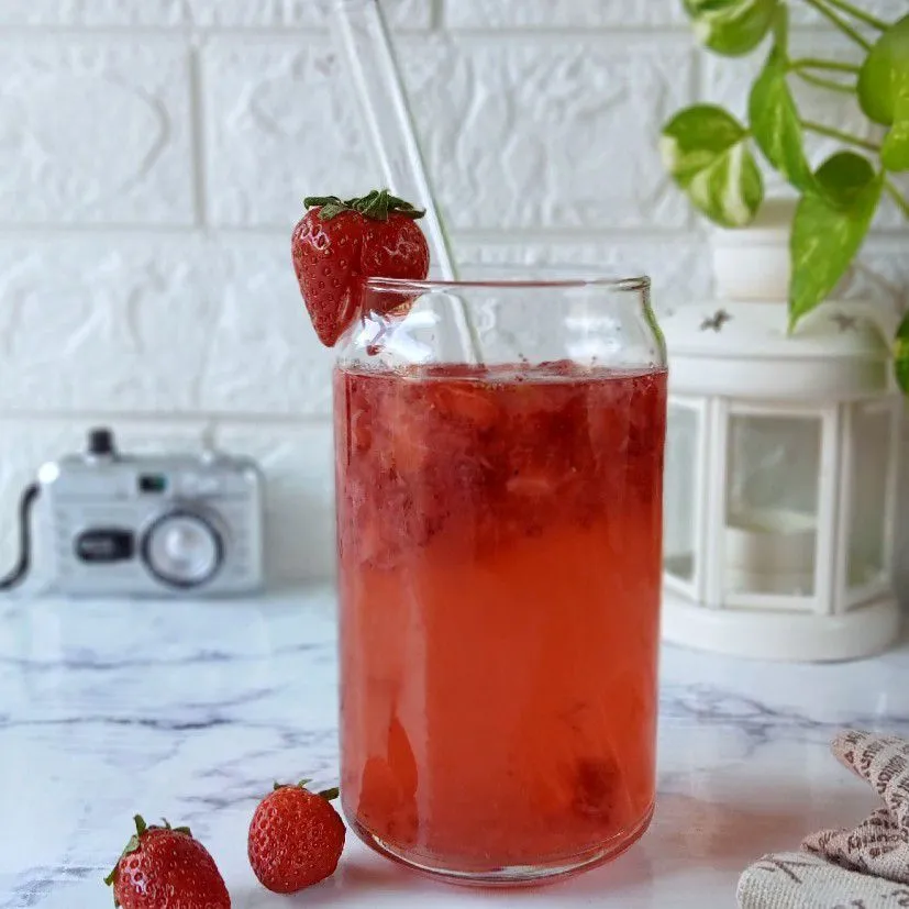 Step 5 Wedang Strawberry