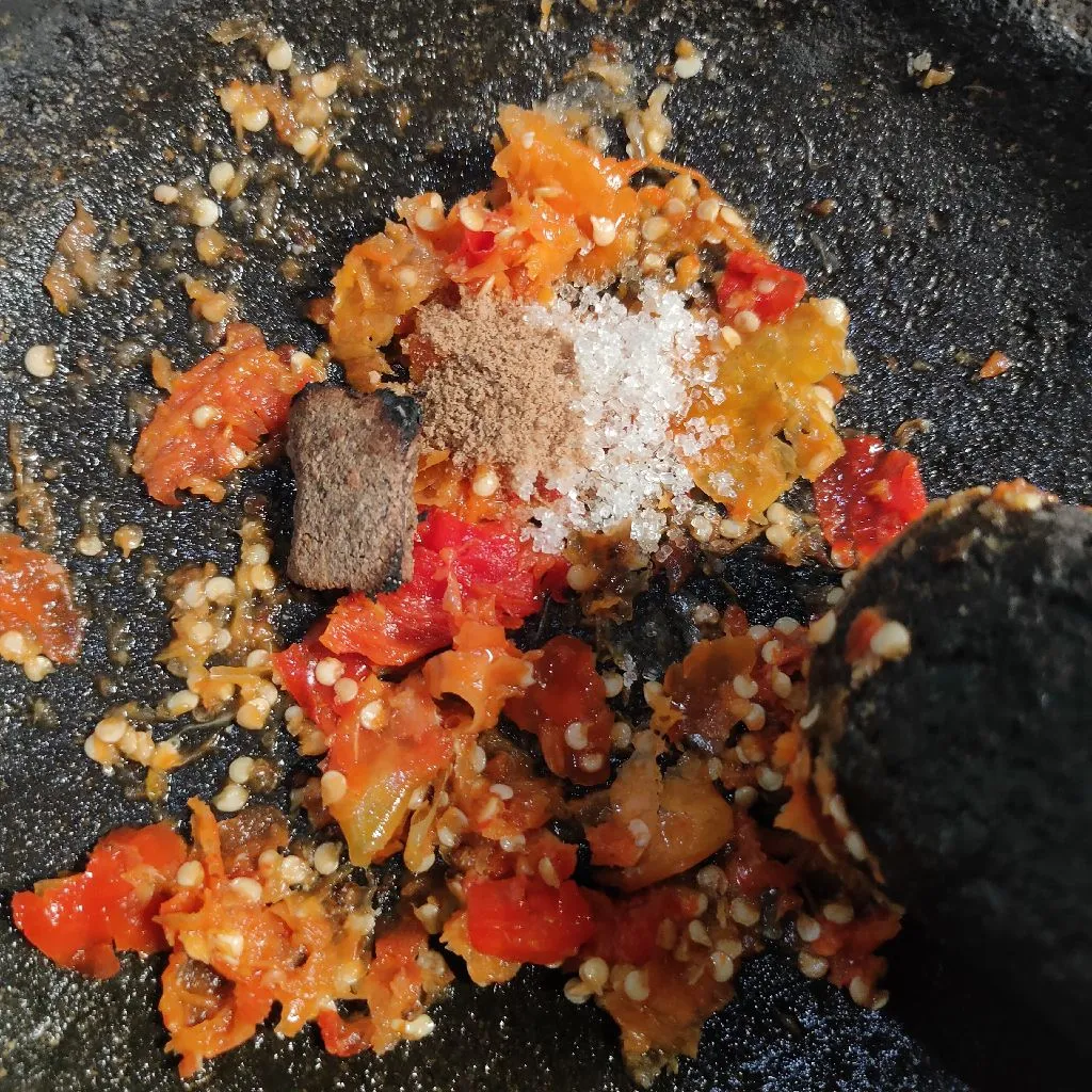 Step 5 Daun Singkong Sambal Terasi Mentah