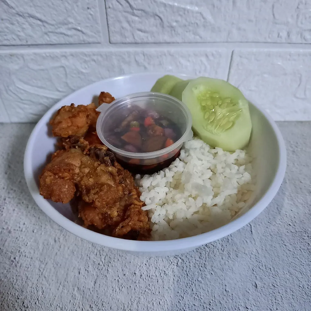Step 7 Rice Bowl Ayam Goreng Sambal Kecap
