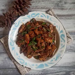 Oseng Teri Tempe Cabai Ijo
