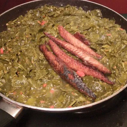 Step 6 Daun Singkong Ikan asin