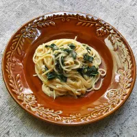 Spaghetti Keju Bayam