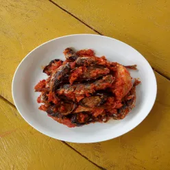 Balado ikan terong kentang