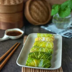 Sawi Gulung Isi Udang Ikan