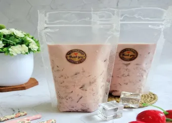 Grass Jelly Thai Tea