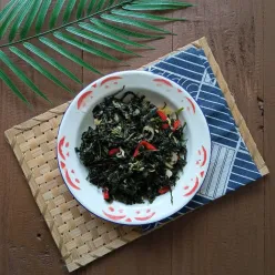 Tumis Daun Singkong Ikan Teri