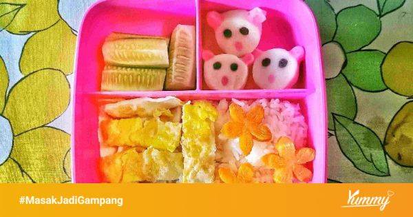 Resep Bento Telur Kotak Bunga Wortel Sederhana Rumahan di Yummy App