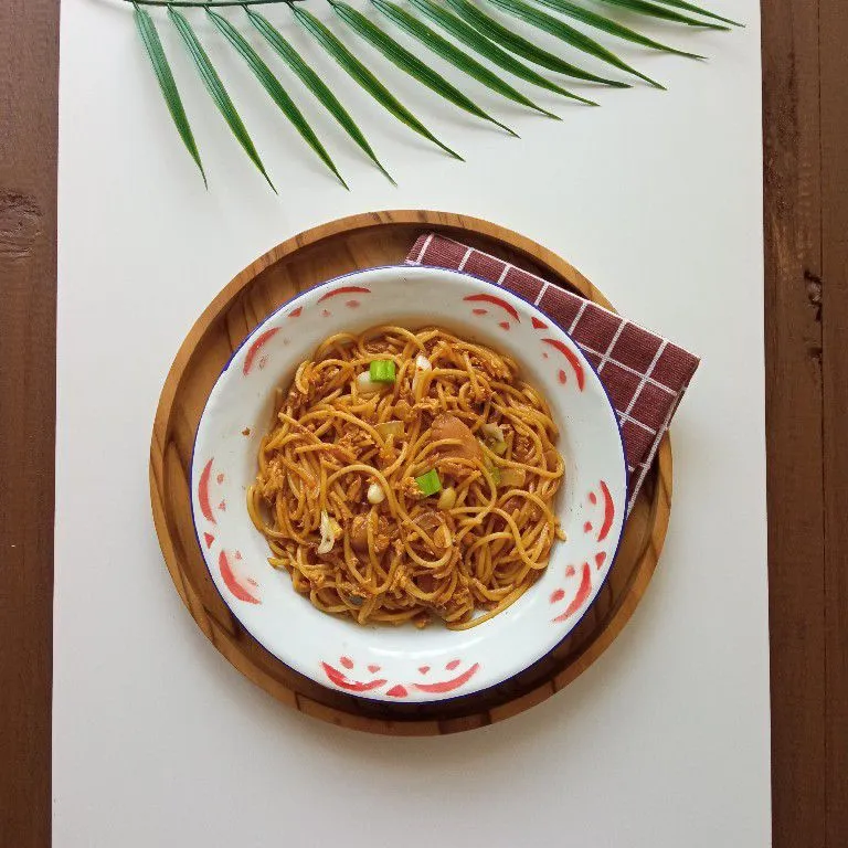 Spaghetti Sosis Goreng Mayo
