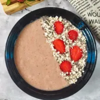 Smoothies Bowl Strawberry Pisang Oat #SmoothiesSobatYummy