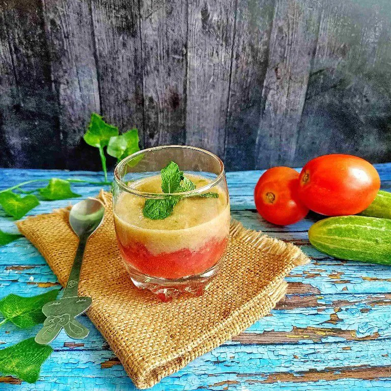 Tomato Cucumber Greentea Smoothies #SmoothiesSobatYummy