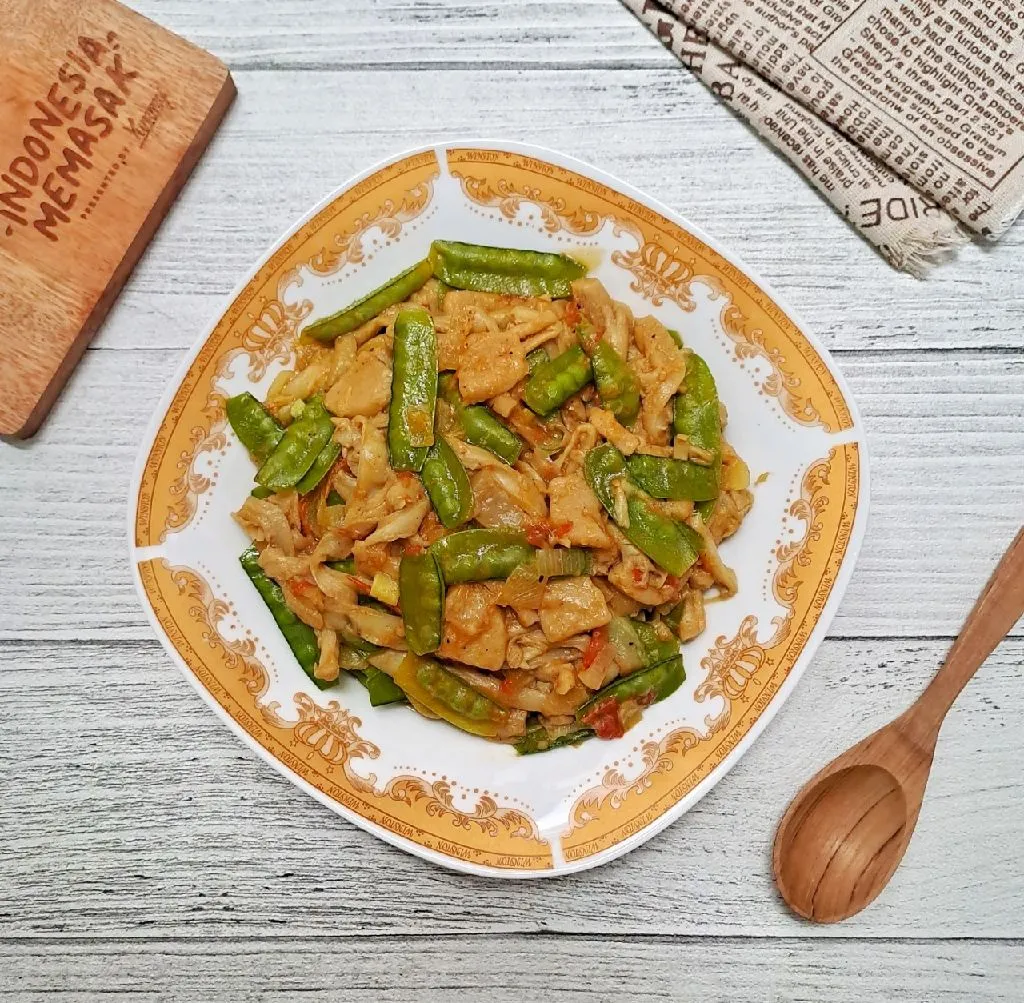 Tumis Kapri Jamur Tiram Bumbu Kari