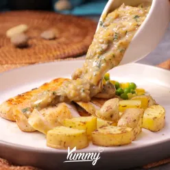 Low Calories Grilled Chicken with Mushroom Sauce