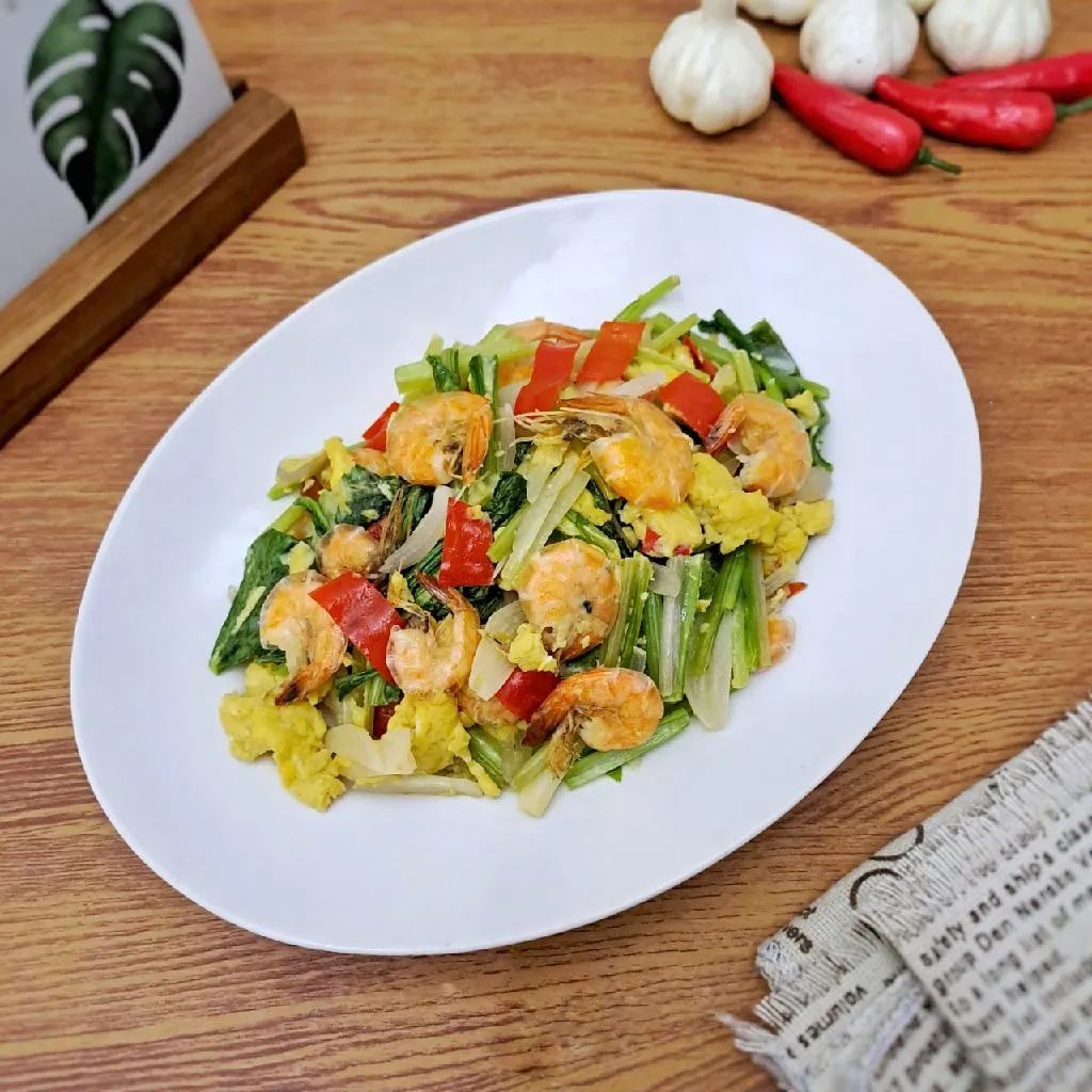 Resep Tumis Udang Sawi Telur Sederhana Rumahan Di Yummy App