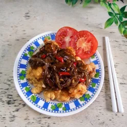 Ayam Krispi Saus Inggris