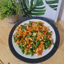 Tumis Kacang Panjang Wortel Telur