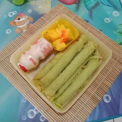Pancake Hijau Gulung Bekal Anak
