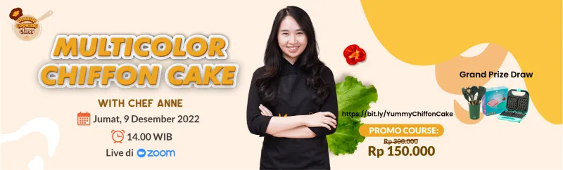 Banner Image Yuk, Tonton Kreasi Multicolored Chiffon Cake ala Chef Anne!