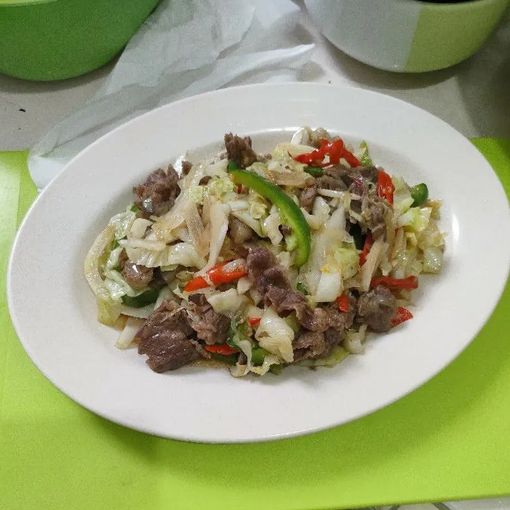 Tumis Kubis Daging