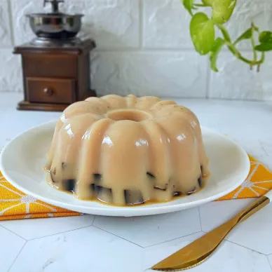 Cincau Milk Tea Pudding