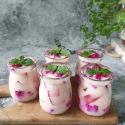 Dragon Fruit Cheese Milk