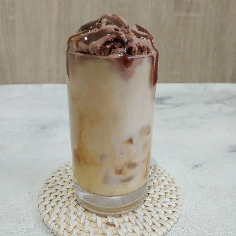Milky Coffee With Ice Cream