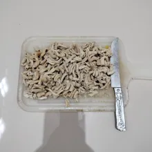 Kemudian potong-potong usus ayam.