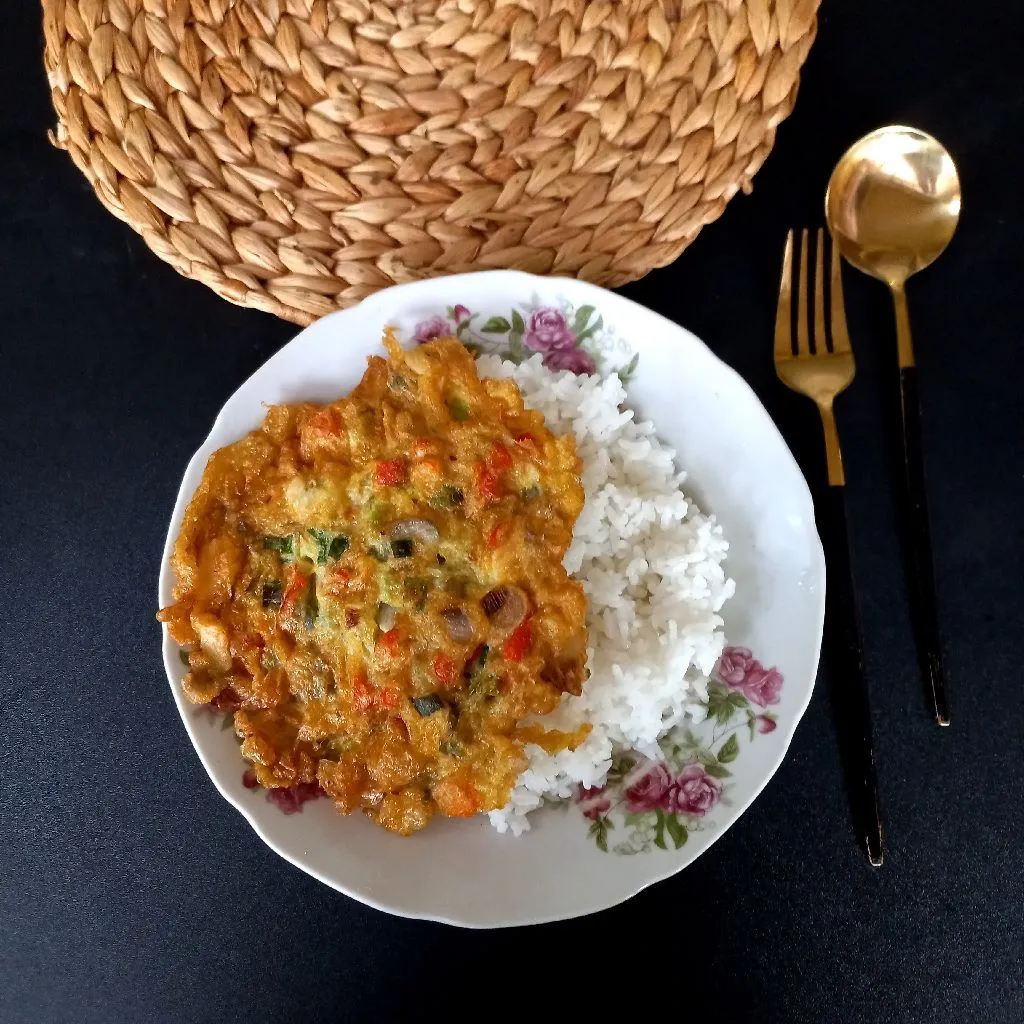 Nasi Telur Dadar Gimbal