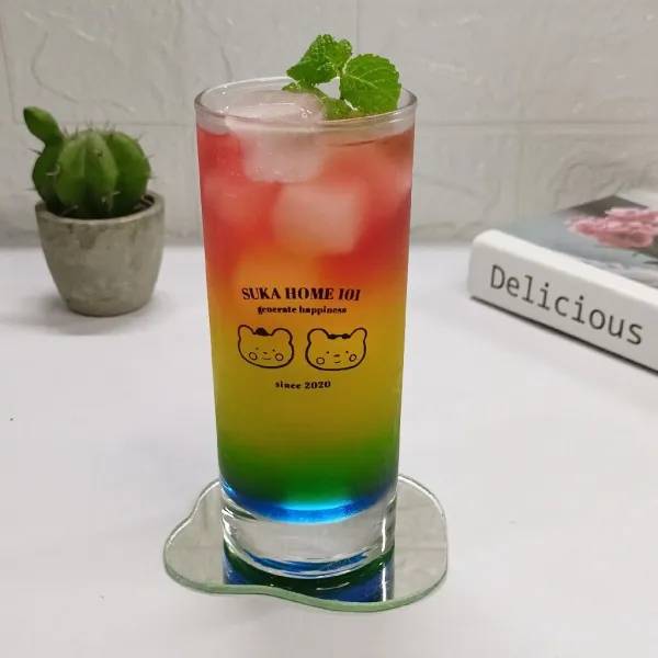 Tambahkan daun mint. Sajikan.