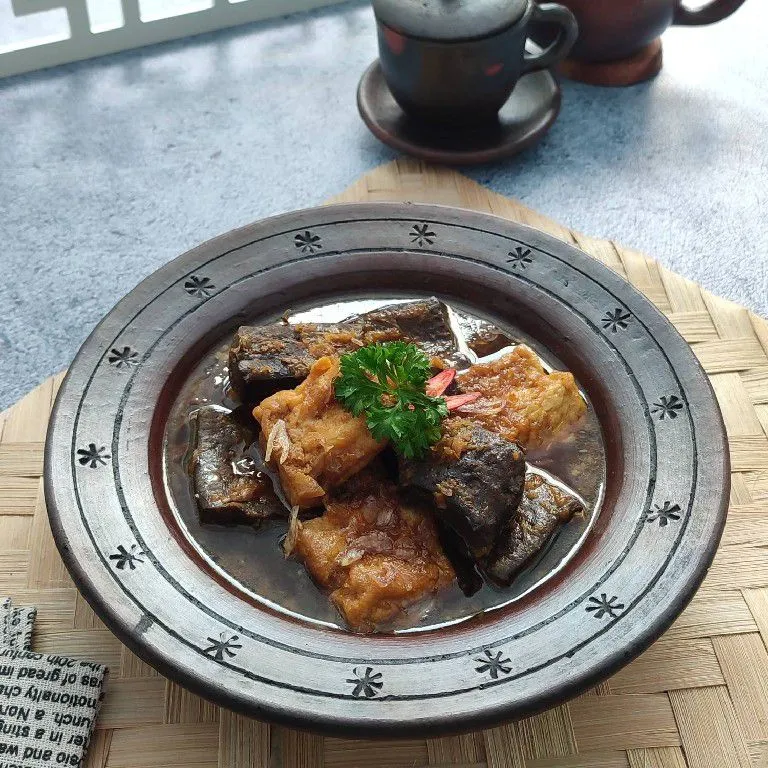 Semur Hati Sapi Tahu Goreng