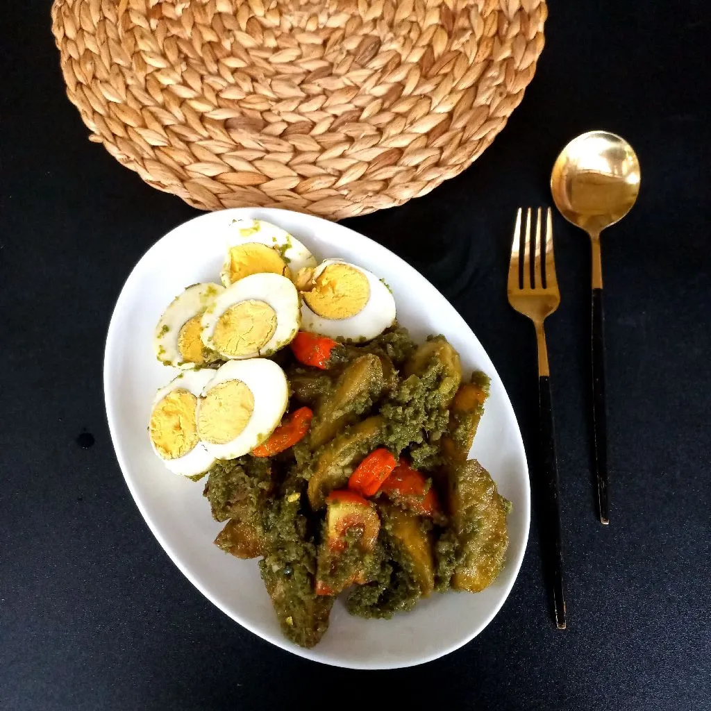 Kentang Telur Sambal Hijau