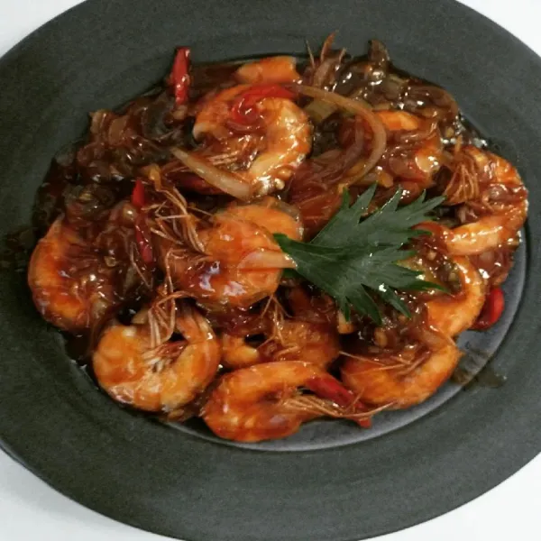 udang Saori siap dihidangkan