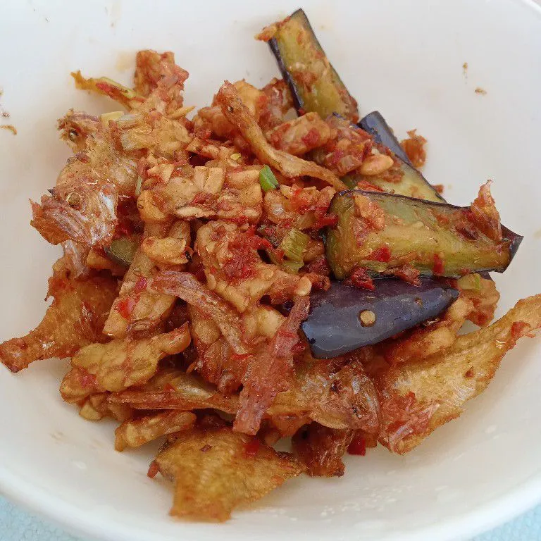 Balado Tempe, Terong, dan Ikan Asin