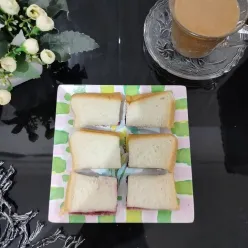 Roti Tawar Kukus Selai Blueberry